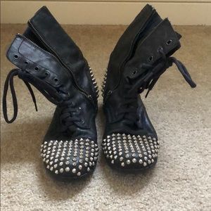 Spiked combat boots